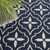 5' X 7' Navy Blue And Ivory Geometric Indoor Outdoor Area Rug