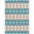 3' X 5' Teal Blue Gray And Copper Geometric Washable Indoor Outdoor Area Rug
