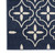 8' Ivory And Navy Blue Geometric Indoor Outdoor Runner Rug