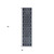 8' Ivory And Navy Blue Geometric Indoor Outdoor Runner Rug