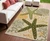 4' X 6' Green And Yellow Starfish Indoor Outdoor Area Rug