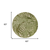 5' Ivory And Green Round Palm Leaf Indoor Outdoor Area Rug