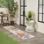 8' Ivory Yellow Orange And Green Starfish Indoor Outdoor Runner Rug