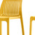 Set of Two 30" Yellow Heavy Duty Plastic Outdoor Bar Height Chairs