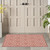 2' X 4' Coral And Orange Geometric Indoor Outdoor Area Rug