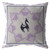 26” Gray Purple Horse Indoor Outdoor Throw Pillow