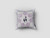 26” Gray Purple Horse Indoor Outdoor Throw Pillow