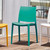Set of Four Turquoise Heavy Duty Plastic Outdoor Stacking Dining Chairs
