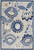 4' X 6' Blue And Gray Floral Indoor Outdoor Area Rug