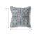 18" Blue Orange Cloverleaf Indoor Outdoor Throw Pillow