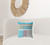 18" X 18" Turquoise Zippered Patchwork Indoor Outdoor Throw Pillow Cover & Insert