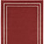 8' Brick Red And Ivory Indoor Outdoor Runner Rug