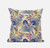 18” Blue Cream Tropical Suede Throw Pillow