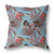 16” Coral Blue Tropical Indoor Outdoor Throw Pillow
