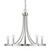 Silver Candle Style Five Light Metal Dimmable Chandelier
