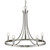 Silver Candle Style Five Light Metal Dimmable Chandelier