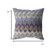 16" X 16" Purple Geometric Indoor Outdoor Throw Pillow