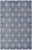4' X 6' Blue And Ivory Geometric Indoor Outdoor Area Rug