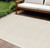 7' X 10' Ivory And Gold Indoor Outdoor Area Rug