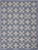 4' X 6' Blue Fleur De Lis Stain Resistant Non Skid Area Rug