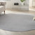 10' Gray And Silver Round Indoor Outdoor Area Rug