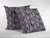 26” Lavender Black Fall Leaves Indoor Outdoor Throw Pillow