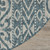 8' X 8' Blue And Gray Round Indoor Outdoor Area Rug