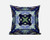 20” Blue Green Geo Tribal Suede Throw Pillow