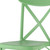 Set of Two Green Heavy Duty Plastic Outdoor Stacking Dining Chairs