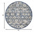 8' Round Blue And Gray Round Abstract Stain Resistant Indoor Outdoor Area Rug