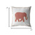 26” Orange White Elephant Indoor Outdoor Throw Pillow