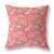 20” Salmon Red Roses Indoor Outdoor Throw Pillow