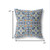 26" Blue Orange Cloverleaf Indoor Outdoor Throw Pillow