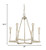 Gold Candle Style Six Light Metal Dimmable Chandelier
