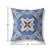 20” Blue Cream Geo Tribal Indoor Outdoor Throw Pillow