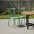 Set of Four 22" Green Heavy Duty Plastic Outdoor Stacking Dining Chairs