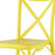 Set of Two Yellow Heavy Duty Plastic Outdoor Dining Chairs