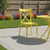 Set of Two Yellow Heavy Duty Plastic Outdoor Dining Chairs