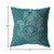 20” Teal White Hamsa Indoor Outdoor Throw Pillow