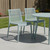 Set of Two Baby Blue Heavy Duty Plastic Outdoor Stacking Accent Chairs