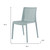 Set of Two Baby Blue Heavy Duty Plastic Outdoor Stacking Accent Chairs