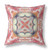 26” Red Orange Geo Tribal Indoor Outdoor Throw Pillow