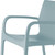 Set of Two Baby Blue Heavy Duty Plastic Outdoor Stacking Dining Chairs