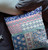 16" X 16" Blue And Pink Zippered Patchwork Indoor Outdoor Throw Pillow Cover & Insert
