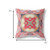26” Peach Red Geo Tribal Indoor Outdoor Throw Pillow