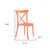 Set of Two Salmon Heavy Duty Plastic Outdoor Stacking Dining Chairs