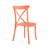 Set of Two Salmon Heavy Duty Plastic Outdoor Stacking Dining Chairs