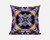 20” Indigo Yellow Geo Tribal Suede Throw Pillow