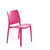 Set of Four Fuchsia Heavy Duty Plastic Outdoor Stacking Dining Chairs