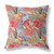 20” Crimson Yellow Tropical Indoor Outdoor Throw Pillow